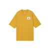 Футболка свободного кроя с коротким рукавом и круглым вырезом с логотипом и заниженной линией плеч, осень-зима 22, мужские топы цвета пряно-горчично-желтый DZ0605-712
