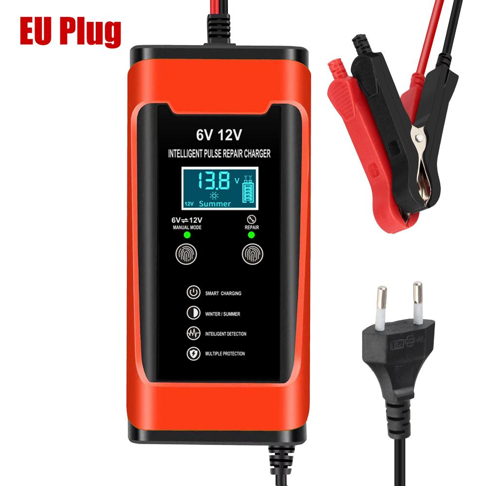 12V 6A RV Supplies Lead Acid Batteries Chargers Storage Cell Maintance Digital Smart Pulse Repair Boat Car Battery Charger 90W