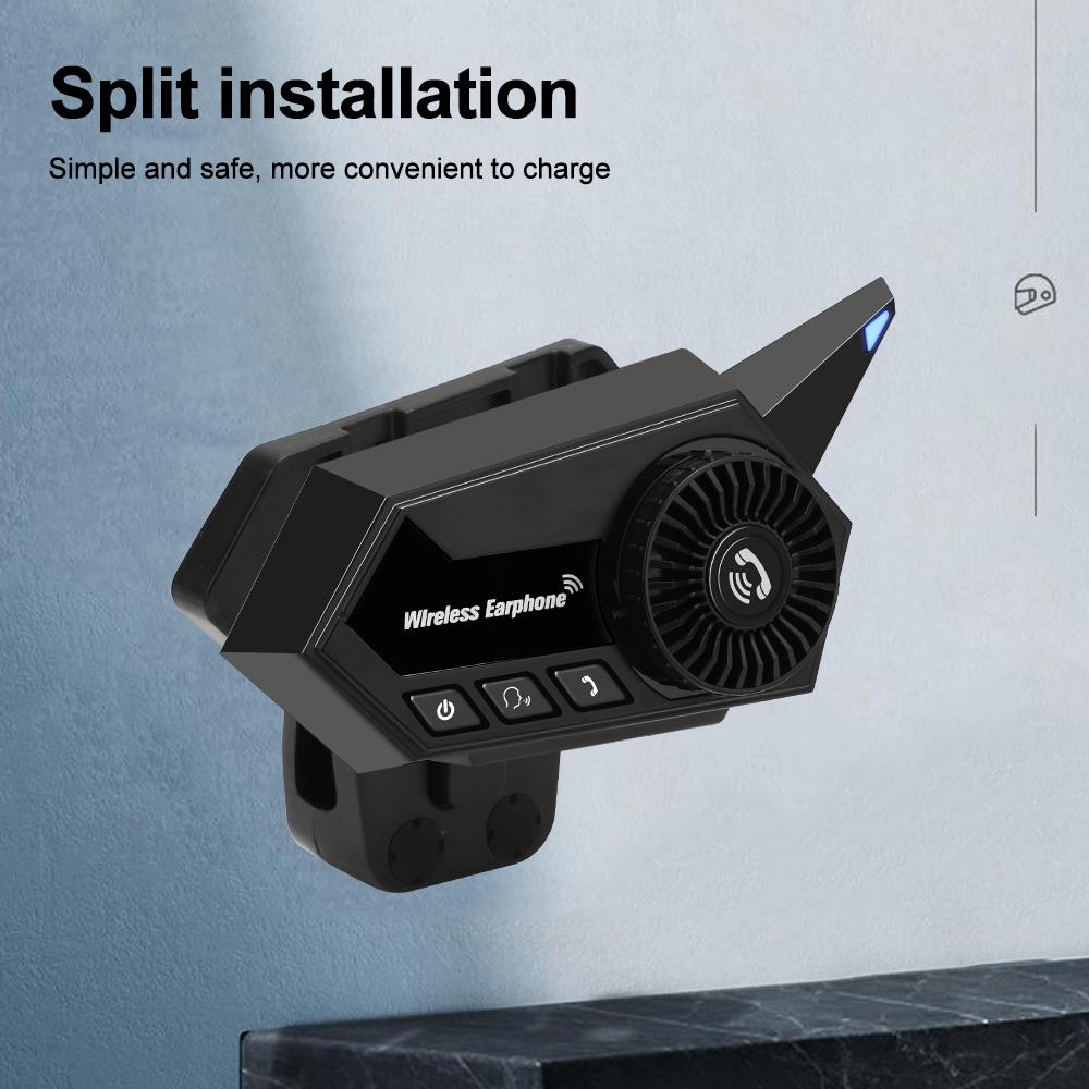 BT18 Мотоциклетный шлем Гарнитура Handsfree комплект Стерео Анти-помехи Водонепроницаемый музыкальный плеер Динамик Беспроводные наушники