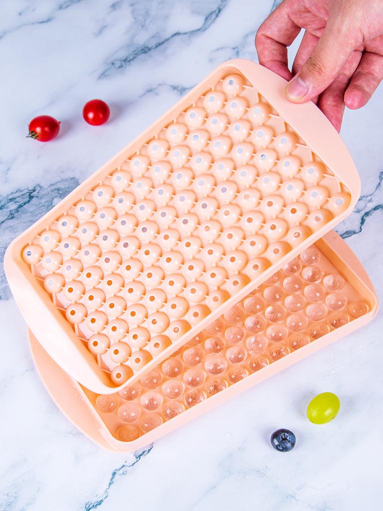 1pc Silicone Ice Cube Mold 104 Cube Ice Trays Food Grade Maker Kitchen Household Stackable Ice Trays With Covers