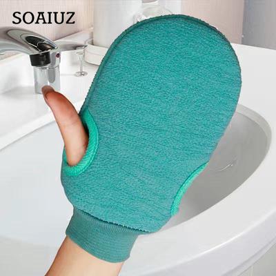 Двусторонняя перчатка для ванны, спа-эксфолиатор для душа, скраб для очистки тела, щетка для ванны, удаление омертвевшей кожи, товары для спа-массажа в ванной комнате