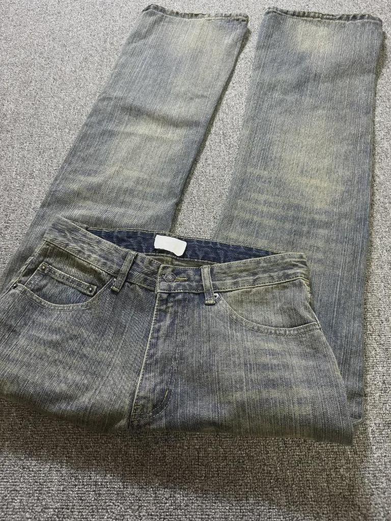 Джинсы-клеш Essential Haute Couture Bootcut из потертого бамбукового хлопка