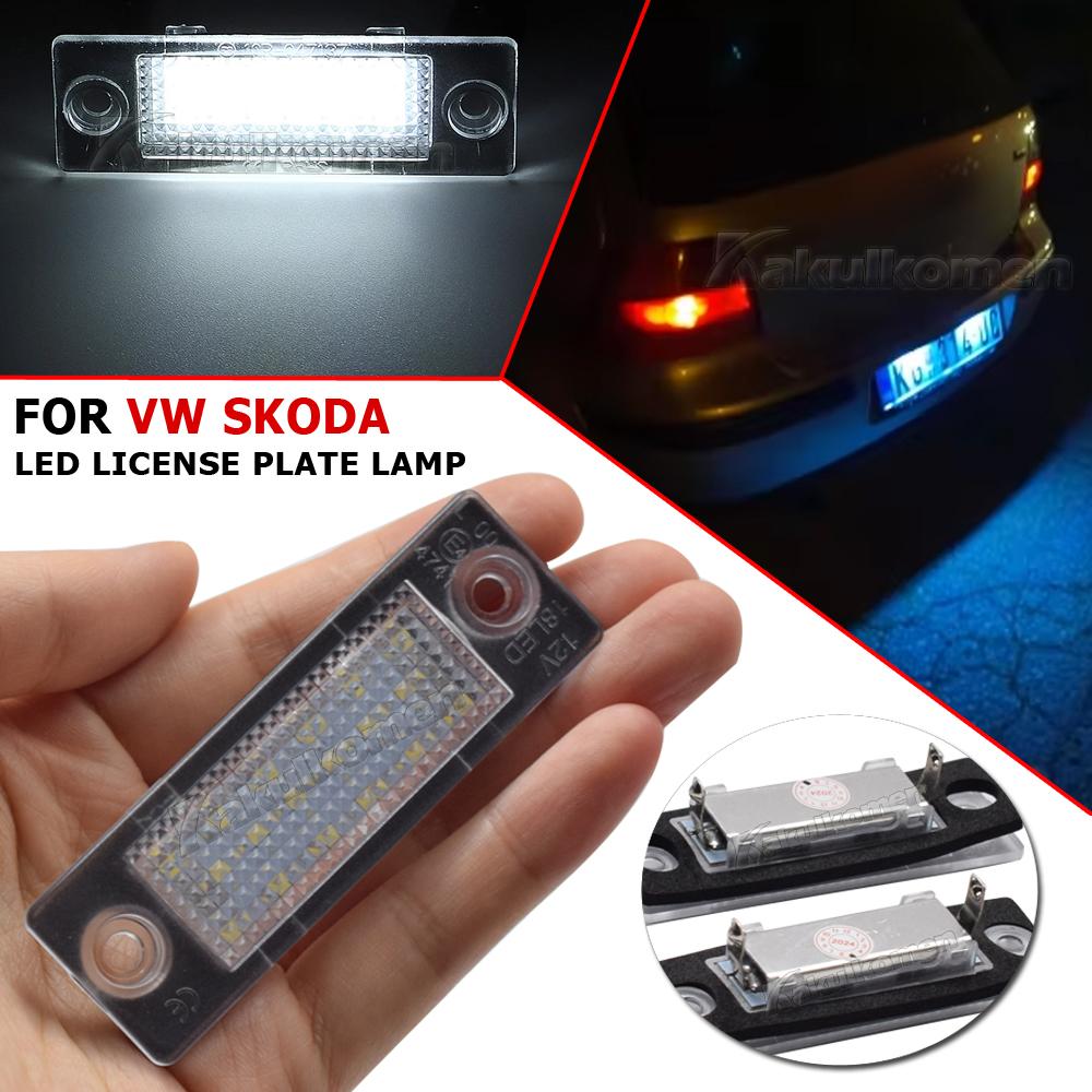 Canbus LED License Number Plate Light For VW Caddy MK3 Golf Plus Syncro MK5 Passat B5.5 Sedan B6 Touran MK1 Transporter T5 T6