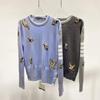 In-Stock Bee Jacquard Wool Slim-Fit Pullover