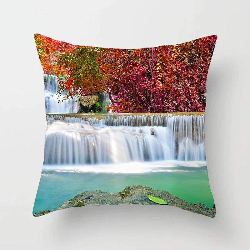 Landscape  Sunrise Sunset Scenery Pillow Cover Sofa Decoration Car Office Seat Cushion  Room Home