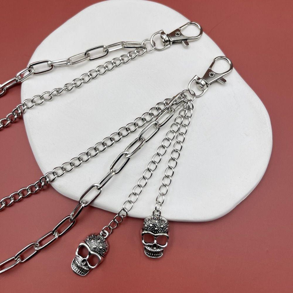 Zinc Zinc Zinc Alloy Punk Belt Chain Gothic Tassel Jeans Chain Cool Skull Waist Chain  Jeans