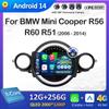 Android 14 Car Audio For BMW Mini Cooper R56 R60 R51 2006 2007 2008 2009 - 2014 Player GPS Navigation Wireless Carplay Head Unit