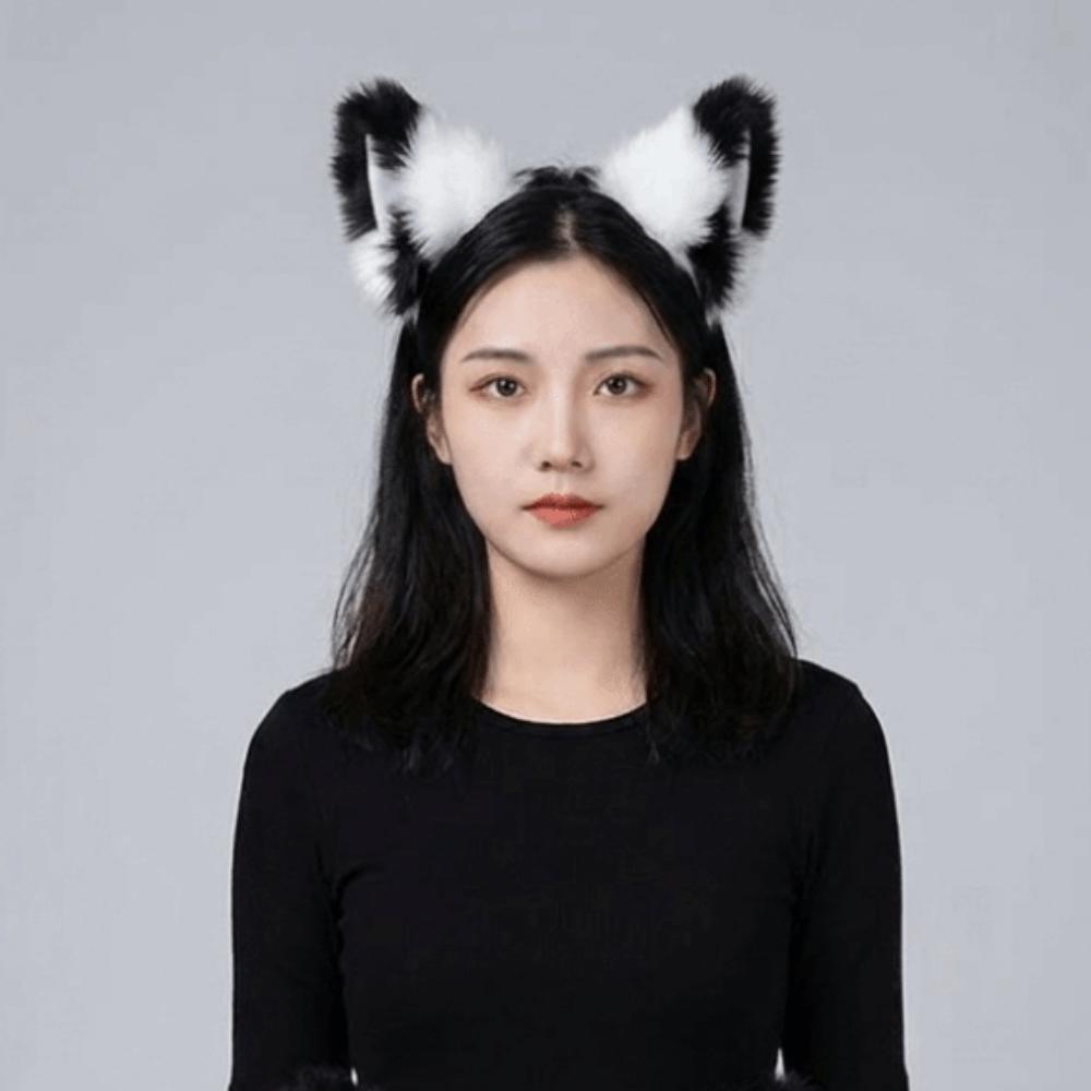 Lolita Plush Hair Band Anime Furry Cosplay Headwear Fashion Cat Ears Headband Girls