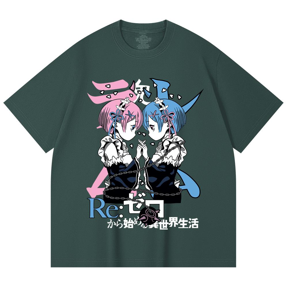 230 Gsm 100% Cotton ReZero V1 Print Unisex Heavy Cotton T Shirt