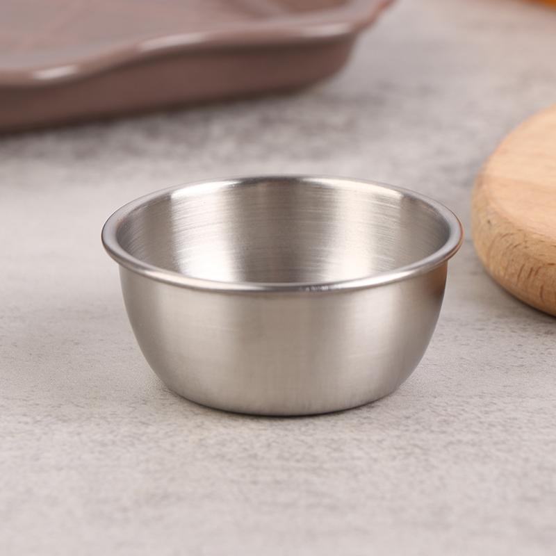 Небольшая тарелка для приправ из нержавеющей стали 304, кухонная чаша для соуса, миска для кетчупа, тарелки для закусок, суши, уксус, соевый соус, блюдце