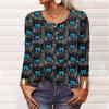 Long Sleeve Shirts For Women Halloween Pattern Print Graphic Tees Blouses Casual Plus Size Basic Tops Pullover