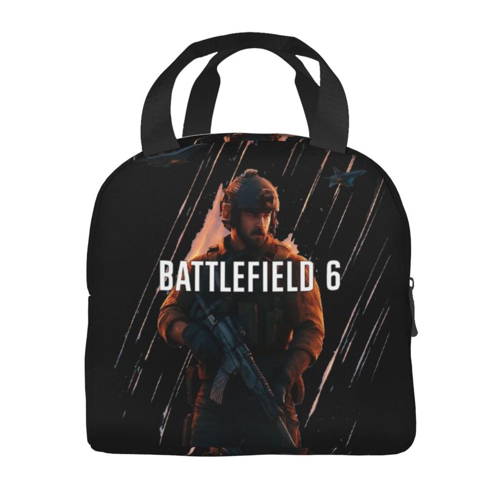 Battlefield 6 Забавные Игры Мерч Термосумка для Ланча в Школу Сумка для Хранения Еды Портативный Термосумка Ланч-бокс