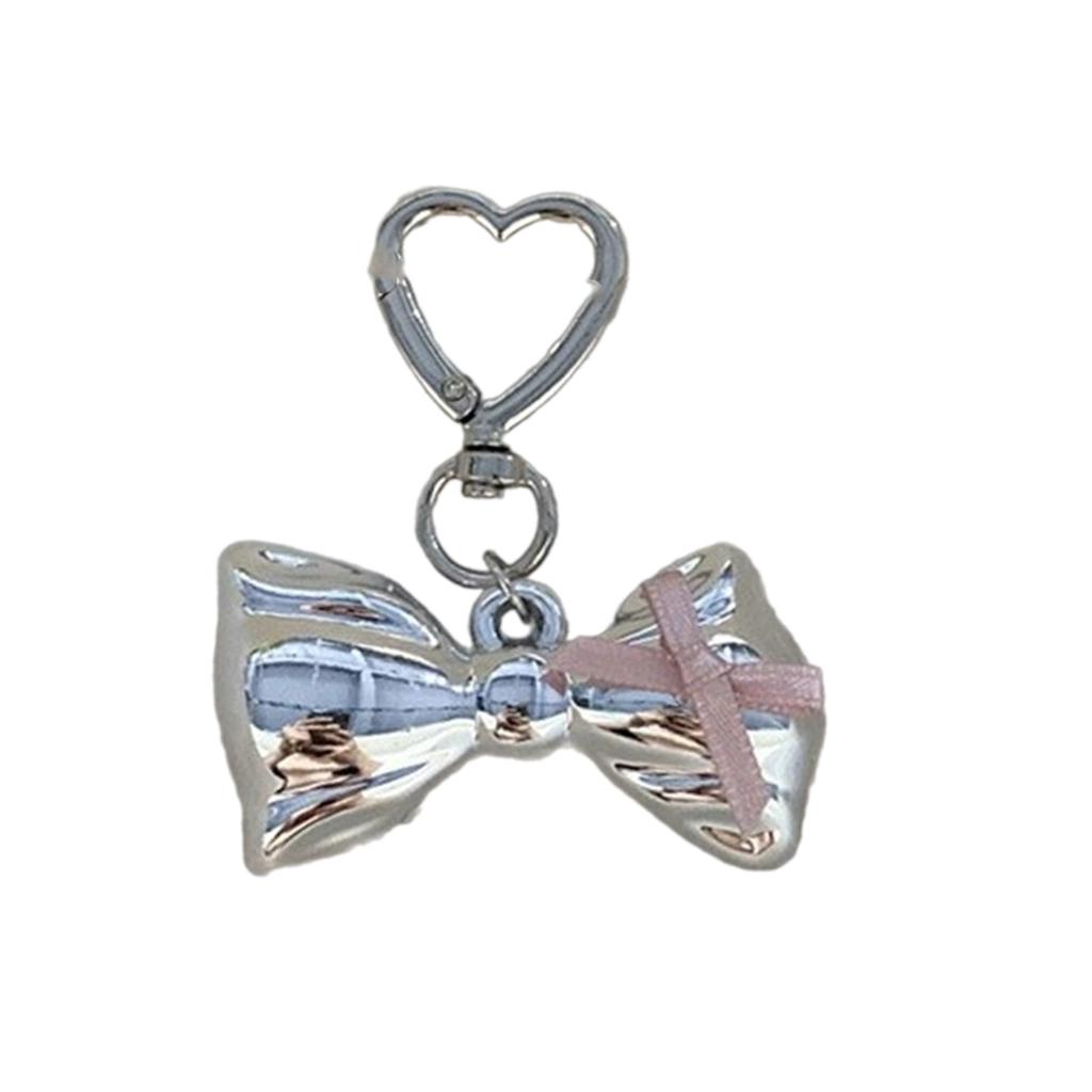 Elegant Bows-Tie Keychain Bowknot Charm Butterfly Knot Keyring Detachable Phone Lanyard Ornament for Fashionable Women
