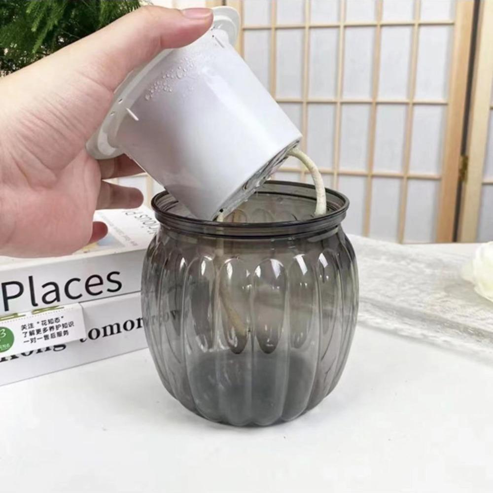 Пластиковый влагопоглощающий цветочный горшок, прозрачный, автоматический полив, садовый декор