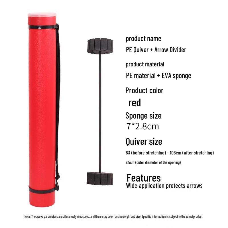 Archery Arrow Storage Tube with EVA Foam Divider