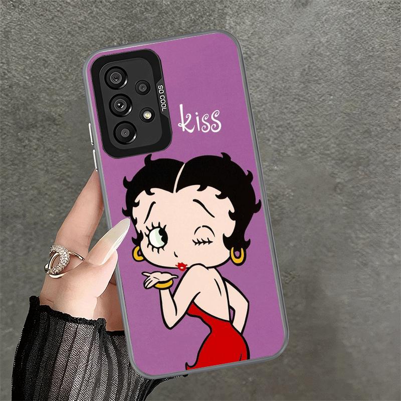 Мягкий чехол для телефона B-Bettys B-Boops Girl для Samsung A17 A16 A15 A14 A13 A57 A56 A55 A54 A53 A37 A36 A35 A34 A33 A26 A25 A24 A23 A5