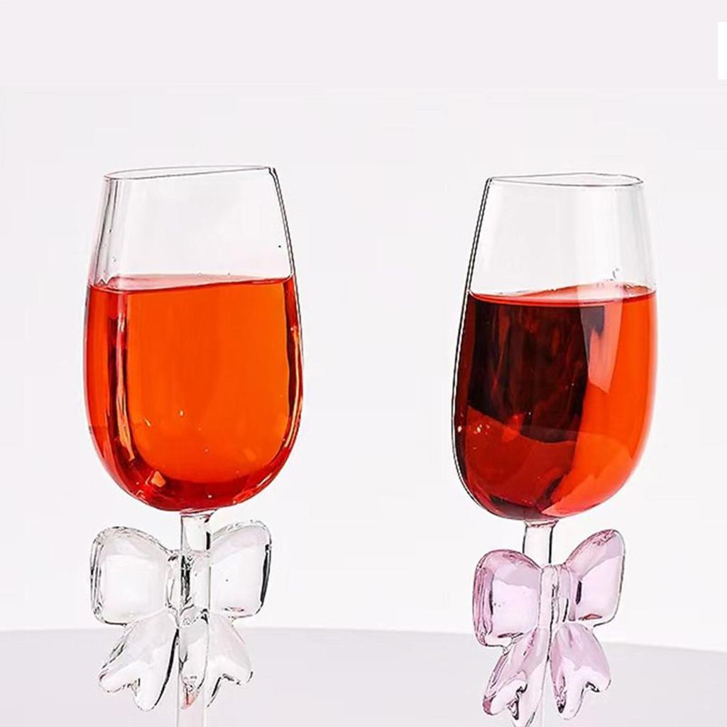 Semicircular Red Wine Cups Creative Crystal Glass Portable Clear Half Wine Glass fun European Creative Long-Stem Wine Glass