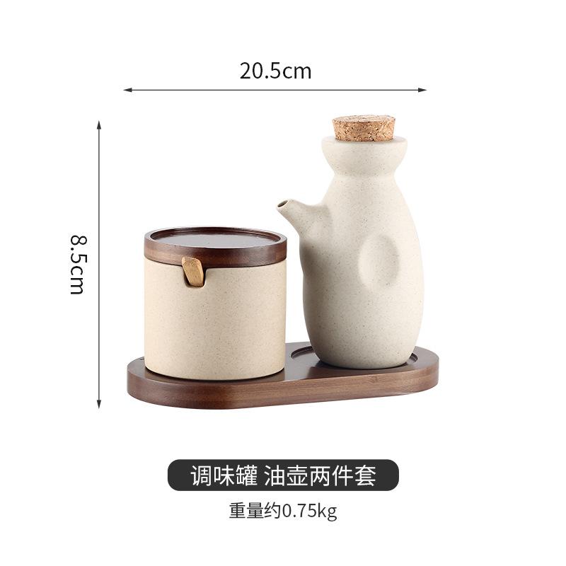 Креативный керамический горшочек для соевого соуса, маленькая бутылка для масла и приправ, простой уксус, японский ретро-набор бутылок для приправ