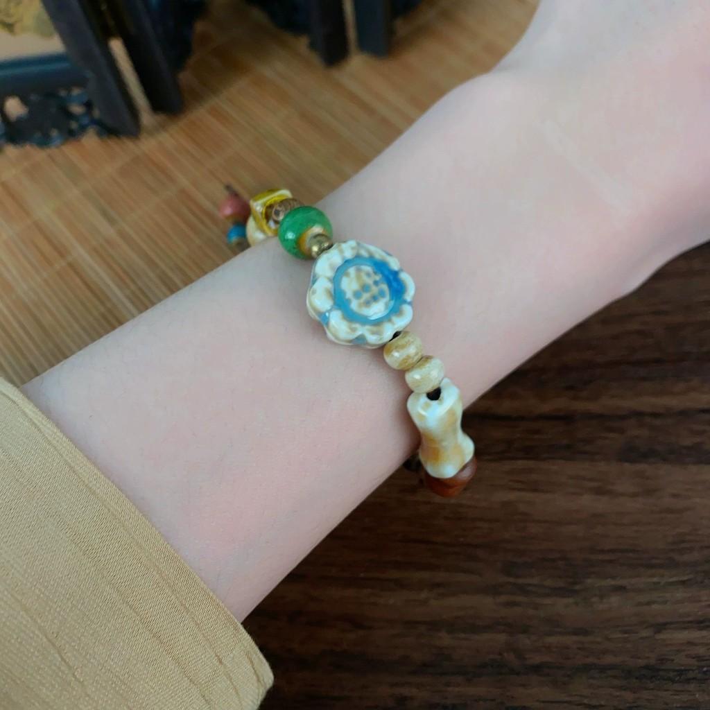 Starfish Sunflower Bracelet Ceramic Beaded Jewelry Decoration Women Fashion Gift