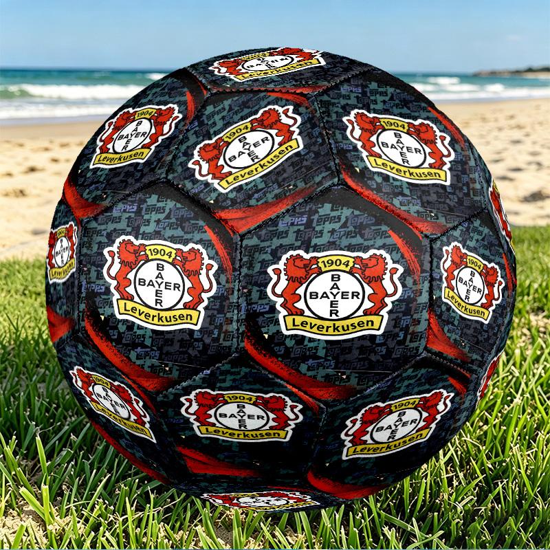 Bayer 04 Leverkusen Print Size 5 Soccer Ball, PU Wear Resistant Football for Match Training and Daily Practice, Birthday Gift for Soccer Fans