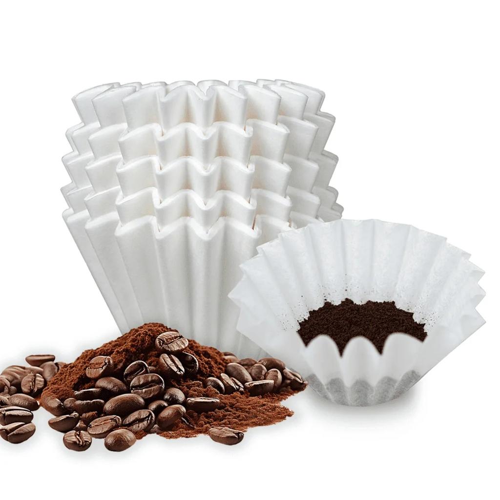 100pcs Coffee Filter Paper, Suitable For Coffee Machine Replacement Round Coffee Filter Paper, Disposable Paper Filter Paper