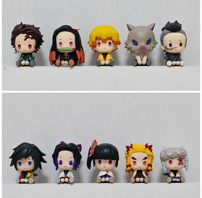 Оригинальная фигурка Kimetsu No Yaiba Аказа Кочо Шинобу Оригинальная фигурка Маленькие круглые глаза Фигурка-гача Модель Игрушки