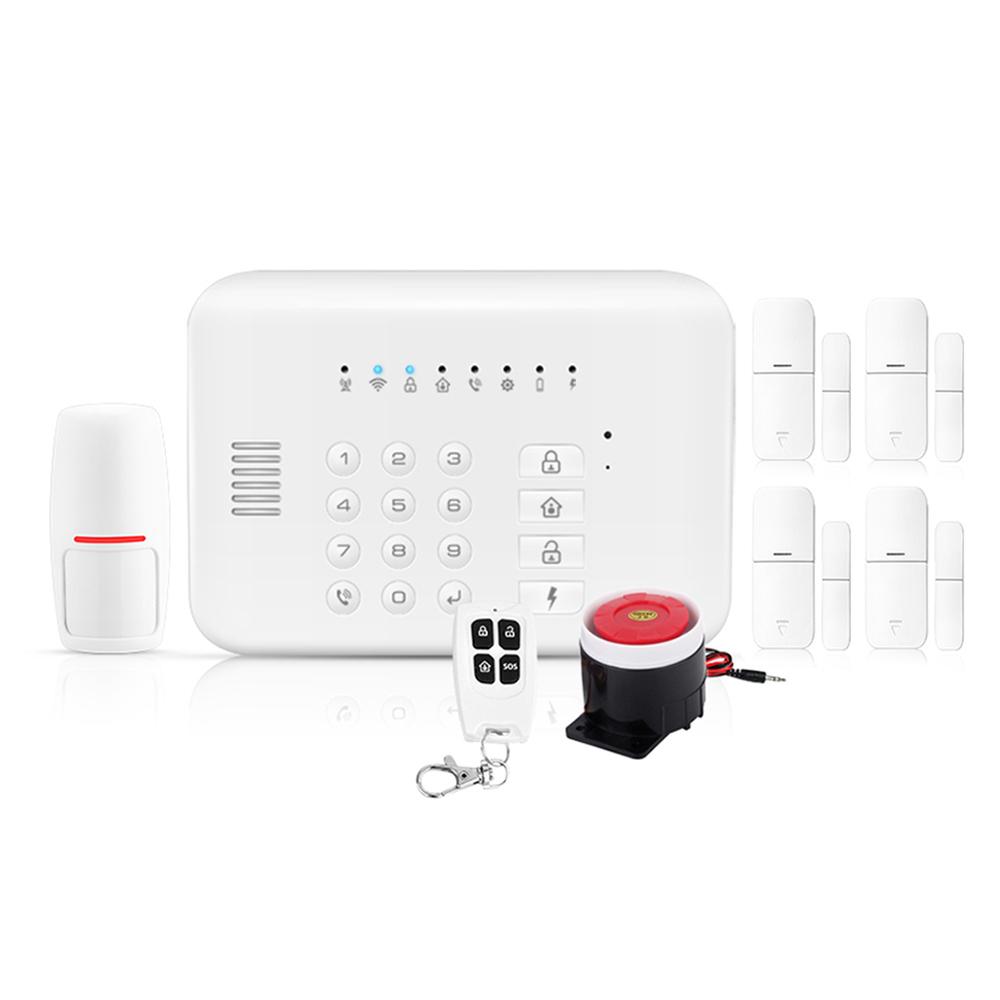 Комплект системы охранной сигнализации с автоматическим набором номера GSM + Wi-Fi, домашняя охранная беспроводная система сигнализации, GSM, домашняя безопасность
