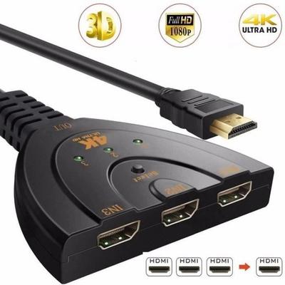 Mini Switch HDMI 1.4b 3 Entrées 1 Sortie 4K, 3D, 1080P Pour DVD, HDTV, Xbox, PS4