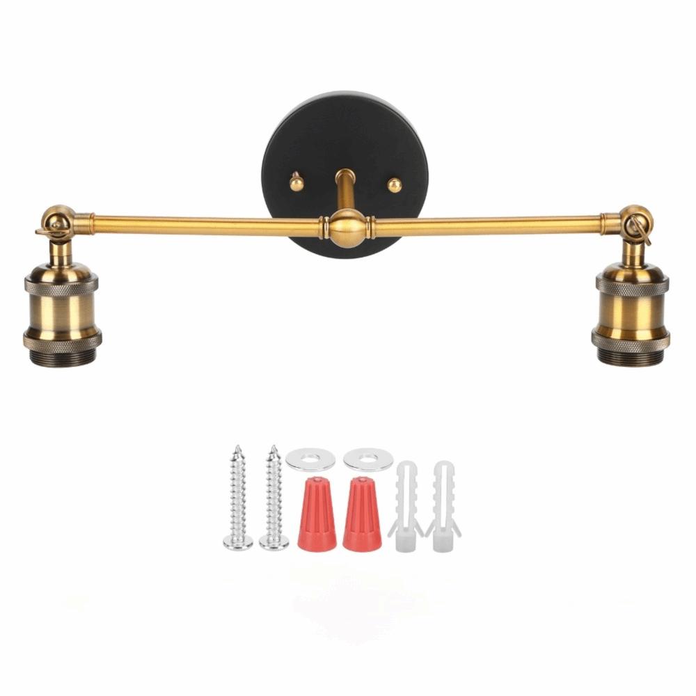 Double Heads Wall Lamp AC110-120V Wall Fixture Vintage Wall Sconce  Bedroom