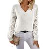 Women's Fashion Casual V-Neck Long Sleeve Loose Personalized Solid Color Sweater