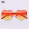 Trendy Gradient Lenses Candy Color Party Sun Glasses Heart-shaped Sunglasses Heart Glasses Shades