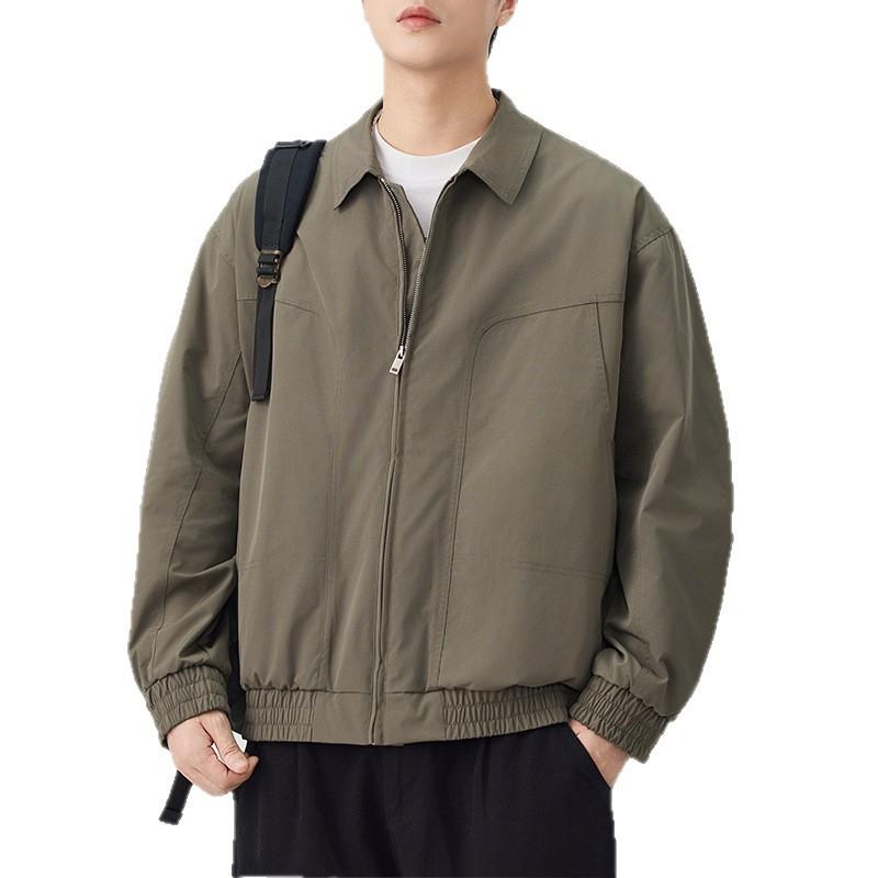 Simple Lapel Executive Jacket for Men's Autumn New Versatile Trainer Jacket