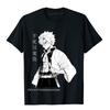 Классическая Фото Санеми Демон Аниме Премиум Хлопок Мальчик Топы Футболки Японский Стиль Топы Футболка Смешная Обычная