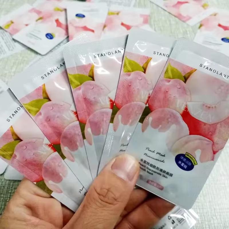 30 шт./лот увлажняющая маска для лица Mascarilla сужает поры персиковая ночная маска с ниацинамидом одноразовая маска для лица уход за кожей улучшение шероховатости