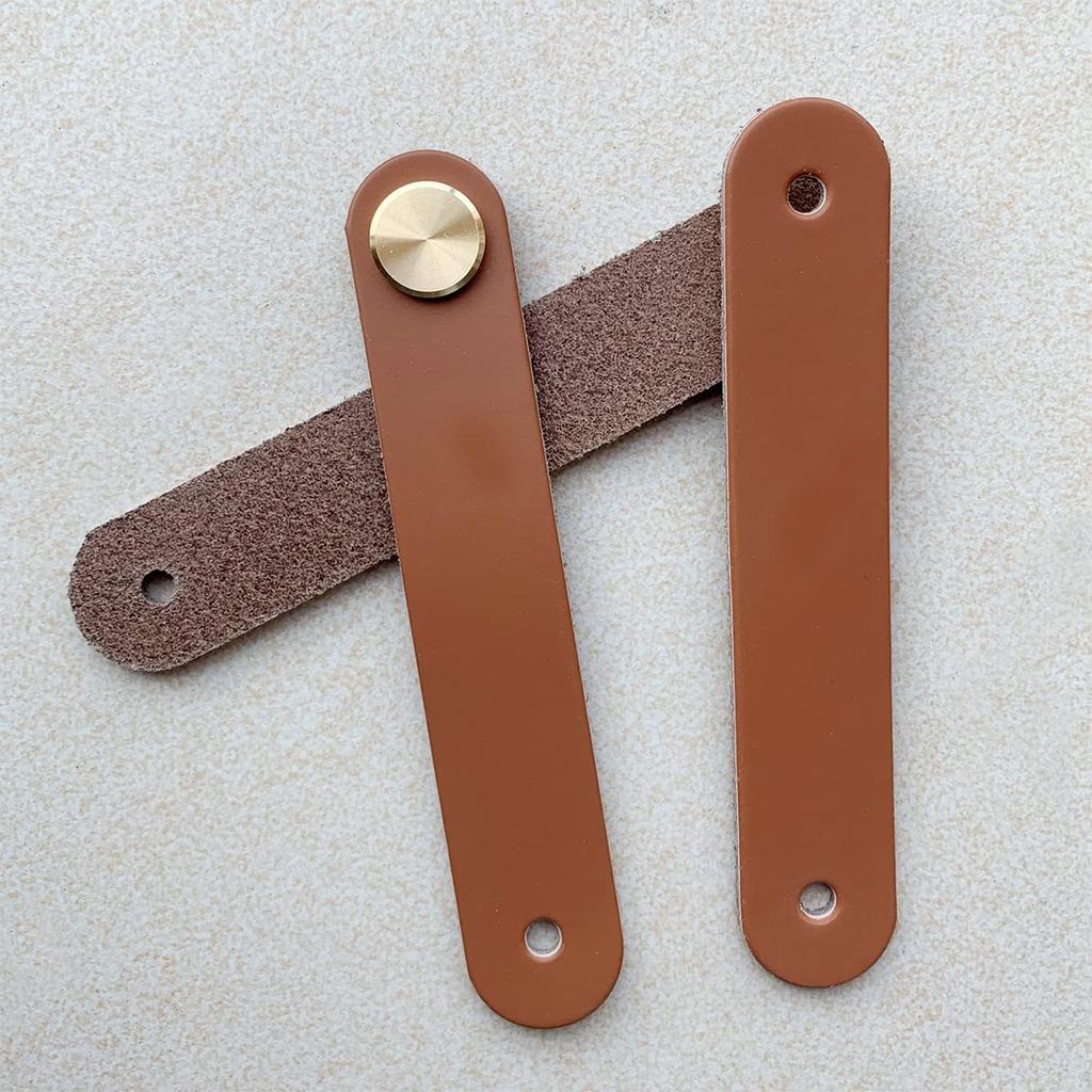 Кожаные ручки 6,4 х 2,5 см. Ручки для мебели ручной работы. Ручки для мебели. Ручки для шкафов и кухонных шкафов.