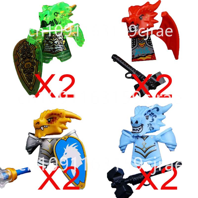 Совместимые MOC Средневековые Строительные Блоки Персонажи Солдаты Рыцари Драконов Черный Лев Орел Игрушка Подарок Кирпичики Фермер Солдат X048