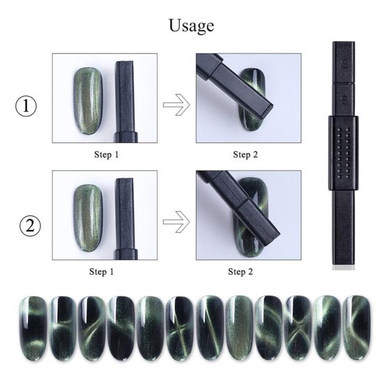 4 шт. очень большой магнит для ногтей «кошачий глаз», двухголовый гель-лак, магнитная палочка для ногтей, многофункциональный длинный магнит для маникюра своими руками, сильный магнит для ногтей