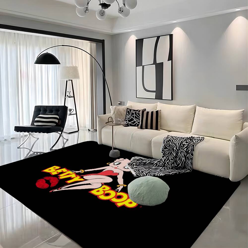 B-Betty-Cute-Boop Door Mat Cheaper Anti-slip Modern Living Room Balcony Printed Bedside Mats