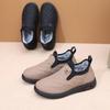 Women's Cotton Snow Boots, Winter Fleece-lined, Thickened, Warm, Slip-on, Non-slip, Waterproof Cotton Boots, Mom Shoes