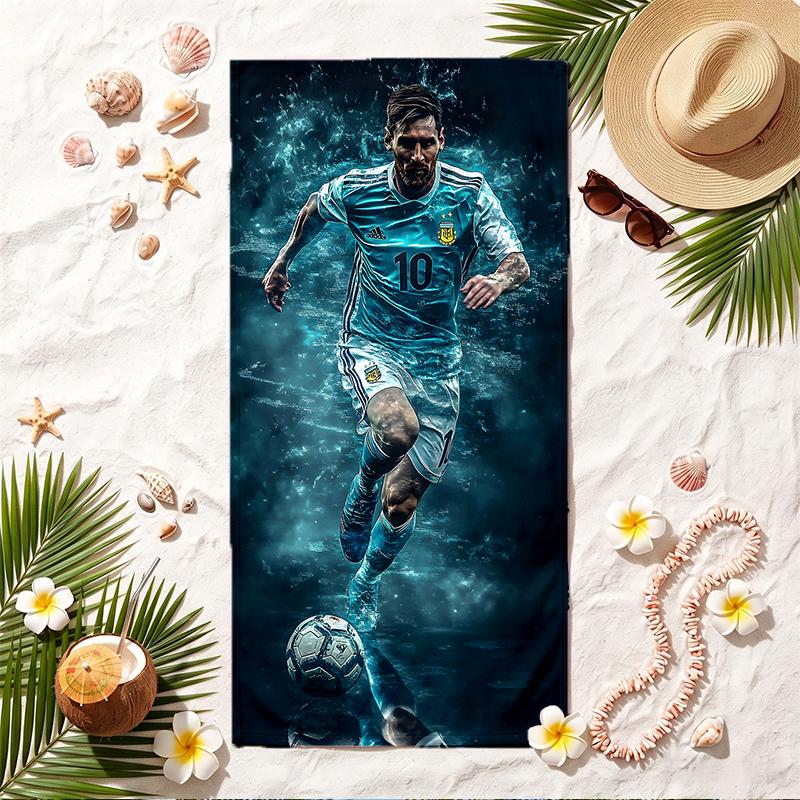Lionel Messi Soft Beach Towel Stylish Beach Pool Towel for Summer Seaside Vacation Travel