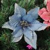 10pc Big Flower Head Glitter Christmas Tree Ornament