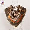 New Plaid Silk Scarf Hijab  Fall Winter Fashion Ladies Plaisley Big Square Scarves Elegant Brand Headscarves Foulard