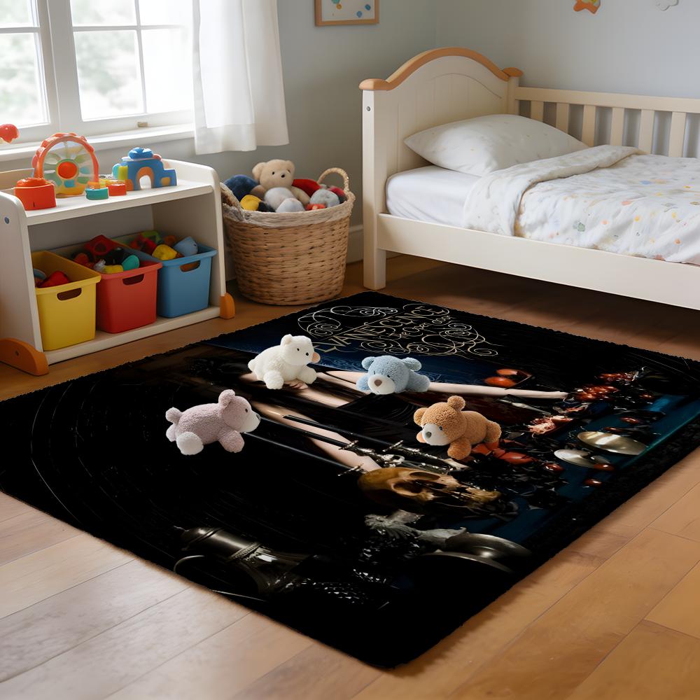 Floor Mat Soft Flannel Rug Non Slip Absorbent Mat for Bathroom Bedroom Home Decor E Evanescence Band A Amy Lee