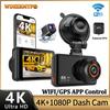 4K Car Dvr WIFI GPS Dash Cam for Cars 2Camera for Vehicle  Front and Rear View Camera Video Recorder Night Vision Black Box