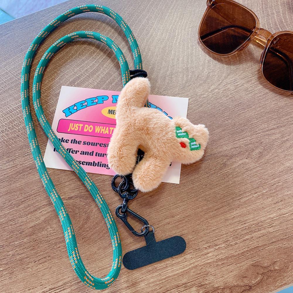 Ремешок для телефона с изображением животных из мультфильмов, цветной ремешок двойного назначения, универсальный шнур для подвешивания через плечо