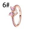 925 Silver Charms Colorful Bow Set Earrings Ring Beads Pendant for Women Bracelets Necklaces DIY Jewelry Gift