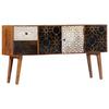 VidaXL Buffet with Printed Pattern 130x30x70 Cm Solid Mango Wood