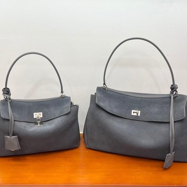 2025 Новая Женская Сумка из Натуральной Кожи Двухслойная Коровья Замшевая Кожа R-o-d-eo Повседневная Вместительная Сумка