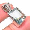 Natural Green Amethyst Gemstone 925 Solid Sterling Silver Pendant 1.06" Q0c85
