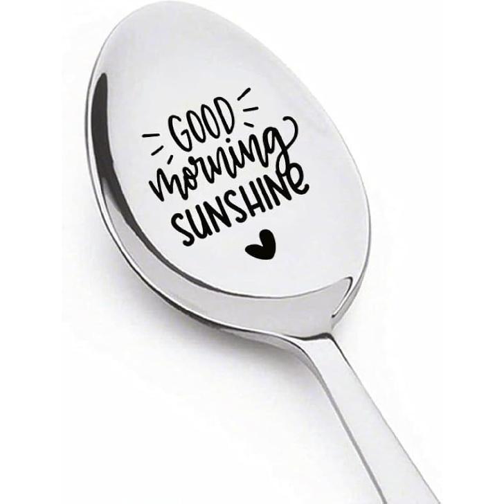 Anniversary Birthday Gift for Wife Best Friend Good Morning Sunshine Spoon Gifts for Mom Granddaughter Coffee Tea Lovers Gifts for Sister Grandma